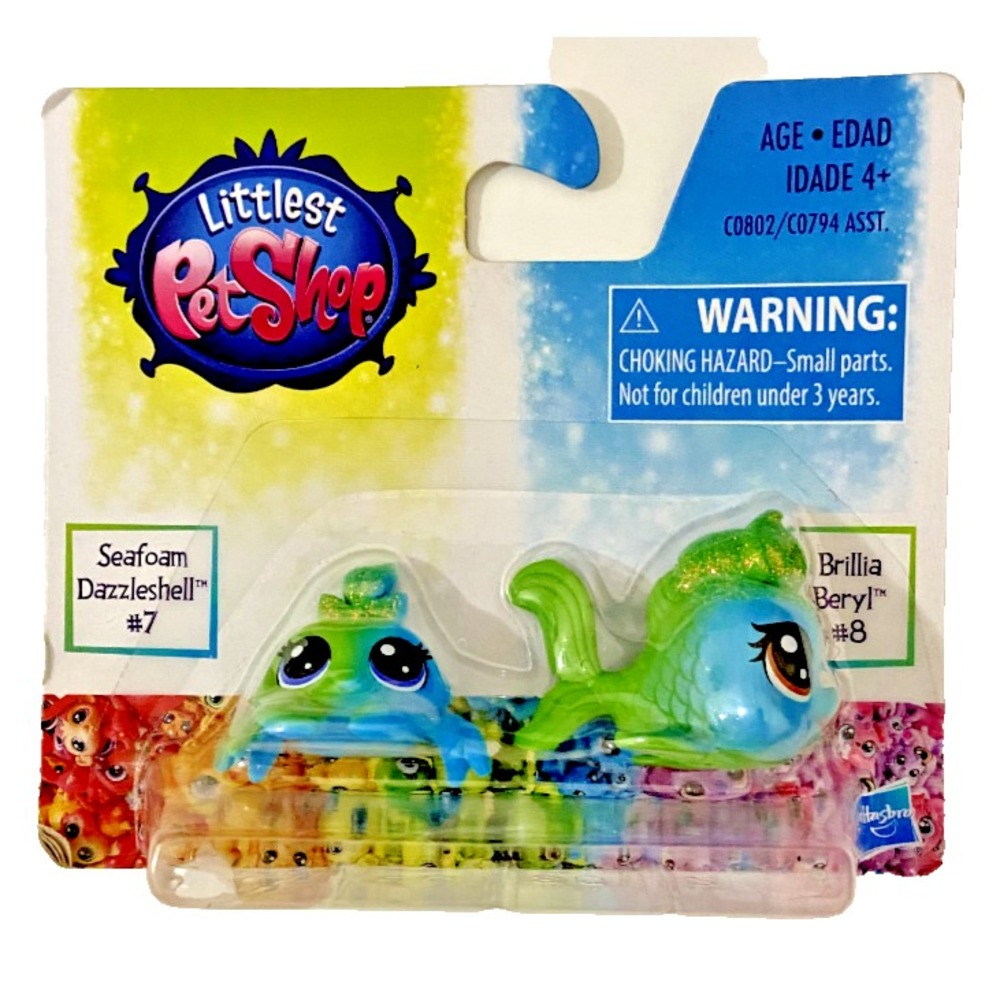 SEAFOAM DAZZLESHELL & BRILLIA BERYL Littlest Pet Shop‎ 2016 Figures